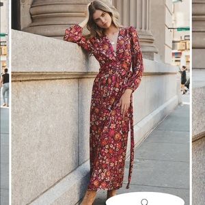VICI - VILLAGE VIEWS FLORAL WRAP MAXI DRESS